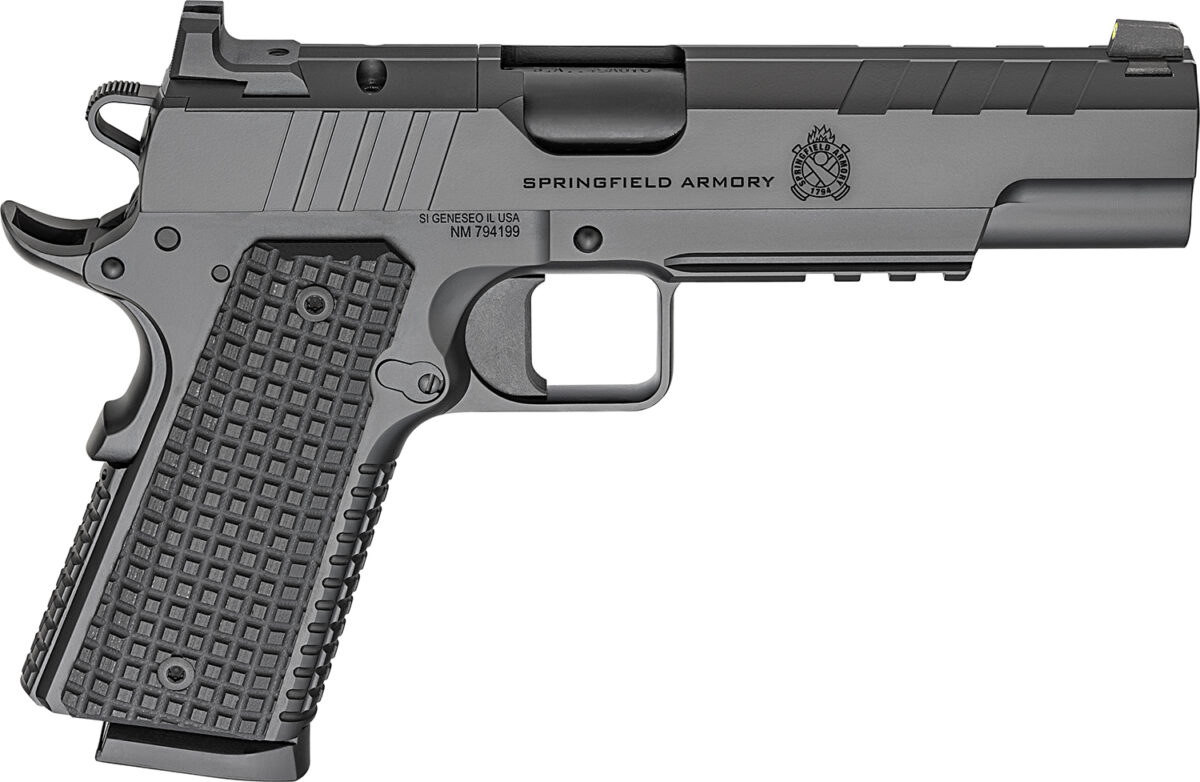 Springfield Armory PX9230LAOS 1911 Emissary 45 ACP 8+1 5" Stainless Steel Barrel Optic Ready Black Carbon Steel Slide VZ Grips Thin-Line G10 Grip 1 170067