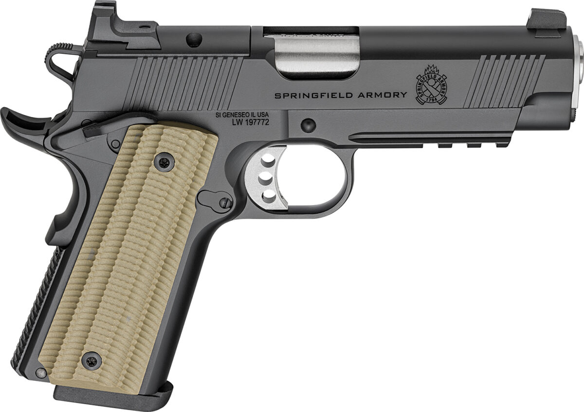 Springfield Armory PO9228AOS 1911 Operator 45 ACP 8+1 4" Black Cerakote Optic Ready Carbon Steel Slide Black Cerakote VZ G10 Grip 1 170073