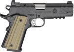 Springfield Armory PO9228AOS 1911 Operator 45 ACP 8+1 4" Black Cerakote Optic Ready Carbon Steel Slide Black Cerakote VZ G10 Grip 2 170073