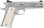 Kimber Mfg.,inc 3200397 High Polished 38 Super 9+1 5" Front Serrations Stainless Steel Slide High Polished Bonded Smooth Ivory Grip 2 170557