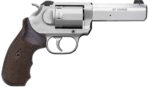 Kimber Mfg, Inc 3400031 K6S Combat DA/SA 357 Mag 6 Shot 4" Brushed Stainless Stainless Steel Barrel & Cylinder, Brushed Stainless Steel Frame, Walnut 3-Finger Target Grip, Exposed Hammer 2 170594