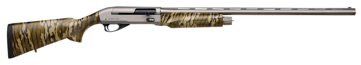 Gforce Arms GFTWO1228MO1 Two 12 Gauge Semi-Auto 3" 28" Bronze Cerakote Vent Rib Barrel, Bronze Cerakote Receiver, Adj Shim Mossy Oak New Bottomland Synthetic Stock 1 172400