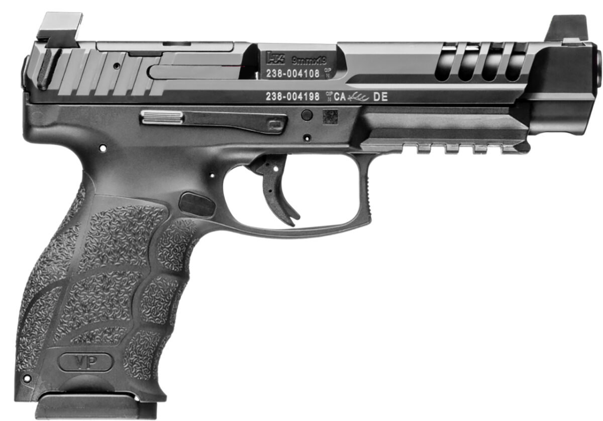 HK 81001157 VP9L 9mm Luger 15+1 5" Black Polygonal Rifled Barrel, Long/Lightening Cuts/Optic Cut Steel Slide, Polymer Frame w/Picatinny Rail, Black Interchangeable Backstrap Grip 1 172691
