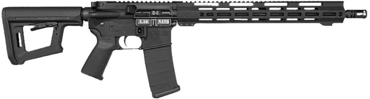 Diamondback DB1718K001 DB15 5.56 NATO 30+1 16" Black Nitride Threaded Barrel, Black Hardcoat Anodize Picatinny Rail Aluminum Receiver, Adjustable Black Synthetic Stock, Magpul MOE Grip 1 174471