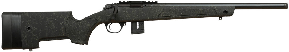 Bergara Rifles BMR007 BMR-X 22 LR 10+1 18" Blued Heavy Threaded Barrel, Blued Picatinny Rail Receiver, Adj LOP Green w/Black Webbing Synthetic Stock 1 174591