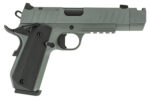 Tisas 10100133 1911 Night Stalker Carry Frame 9mm Luger 10+1 4.25" Black Cerakote Bull Barrel, Gray Cerakote Serrated Steel Slide, Gray Cerakote Steel Frame w/Beavertail & Picatinny Rail 2 176842