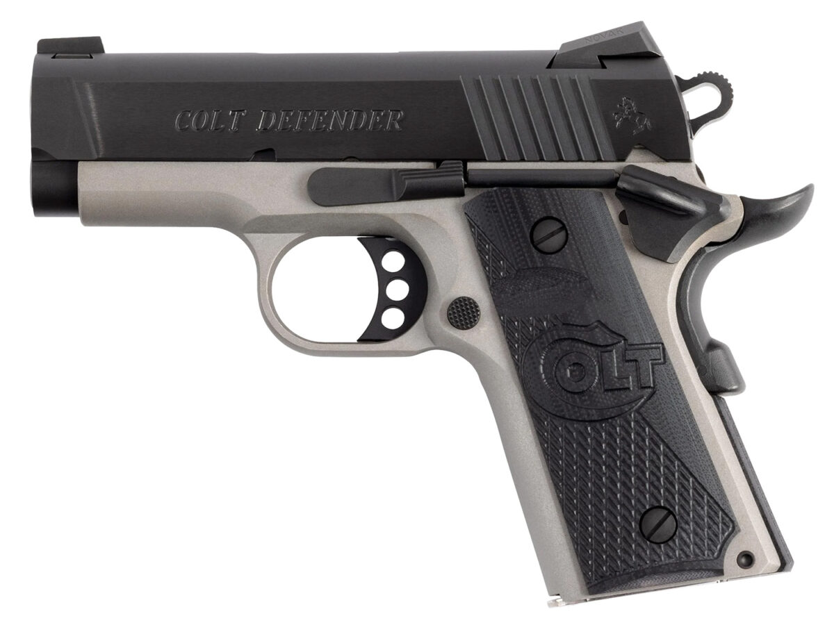 Colt Mfg O7000XETT Defender 45 ACP 7+1 3" Carbon Steel Slide, Aluminum Frame w/Beavertail, G10 Grip 1 181444