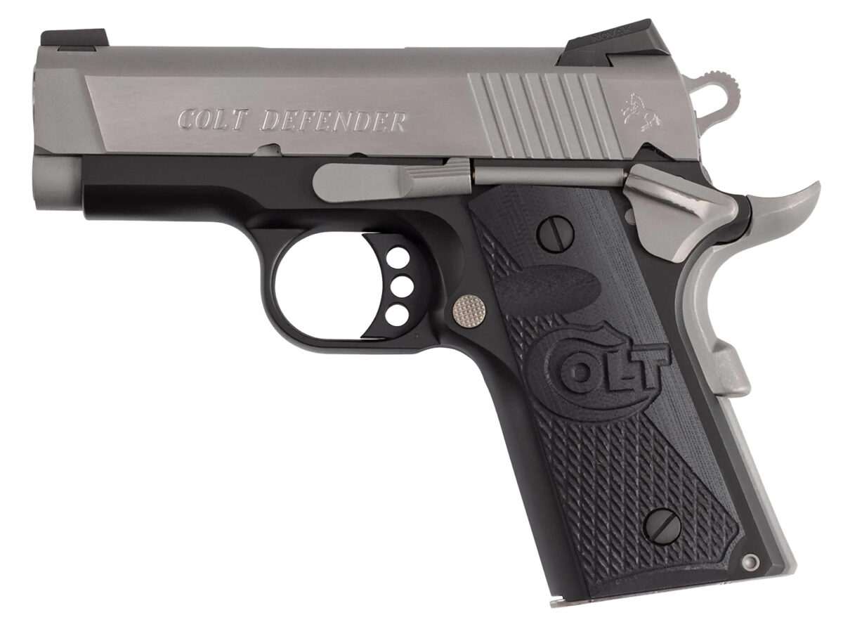 Colt Mfg O7800XETT Defender 45 ACP 7+1 3" Carbon Steel Slide, Aluminum Frame w/Beavertail, G10 Grip 1 181446