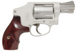 Smith & Wesson 163808 Model 642 Ladysmith 38 S&W Spl +P 5 Shot 1.88" Stainless Steel Barrel/Cylinder, Matte Silver Aluminum Alloy J-Frame, Wood Grip, Snag-free Enclosed Hammer, Internal Lock 2 26499