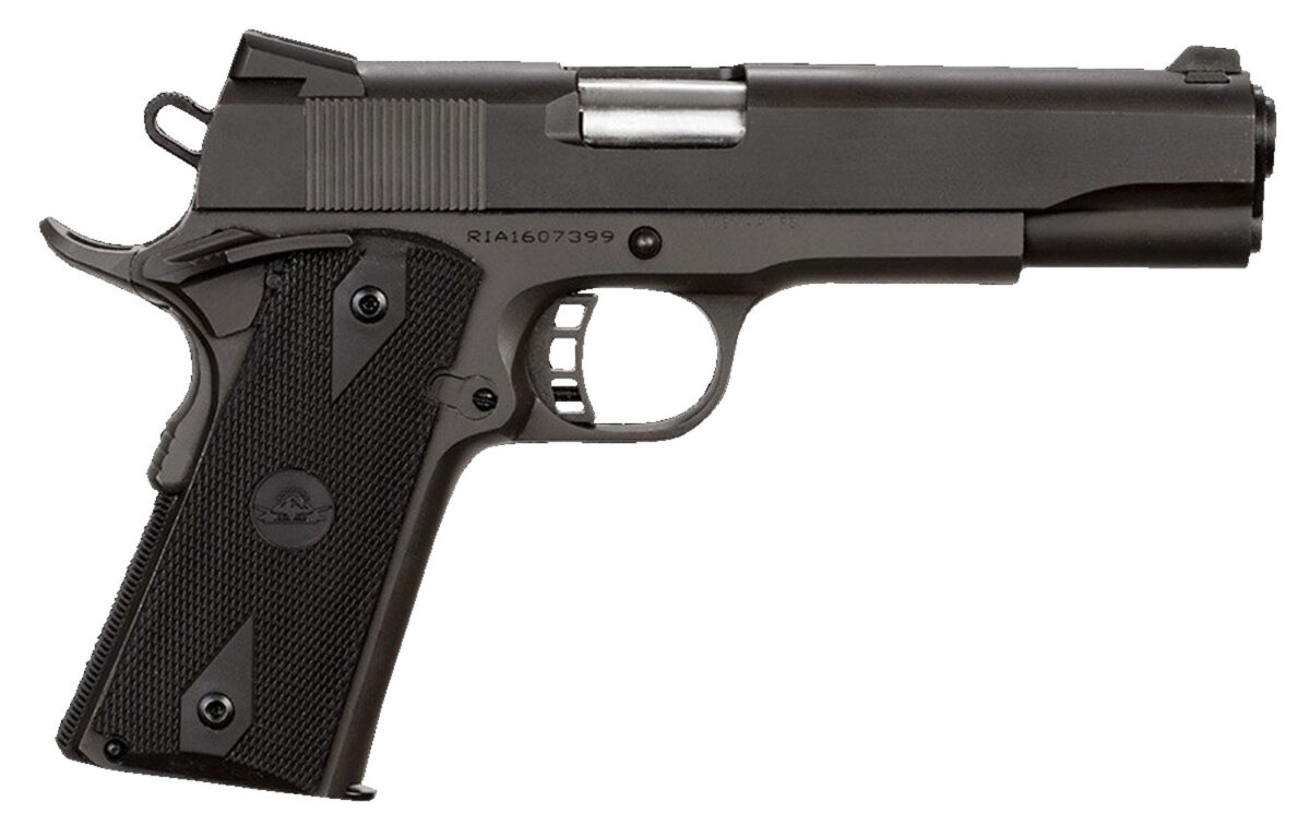 Rock Island 51632 Rock Standard FS 9mm Luger 10+1 5" Barrel, Overall Black Parkerized Finish Steel, Beavertail Frame, Serrated Slide & Black Rubber Grip 1 35199