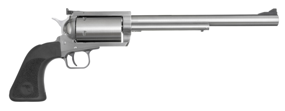 Magnum Research BFR460SW10 BFR Long Cylinder Large Frame 460 S&W Mag 5 Shot, 10" Brushed Stainless Steel Barrel, Cylinder & Frame, Black Rubber Grip, Exposed Hammer 1 42742
