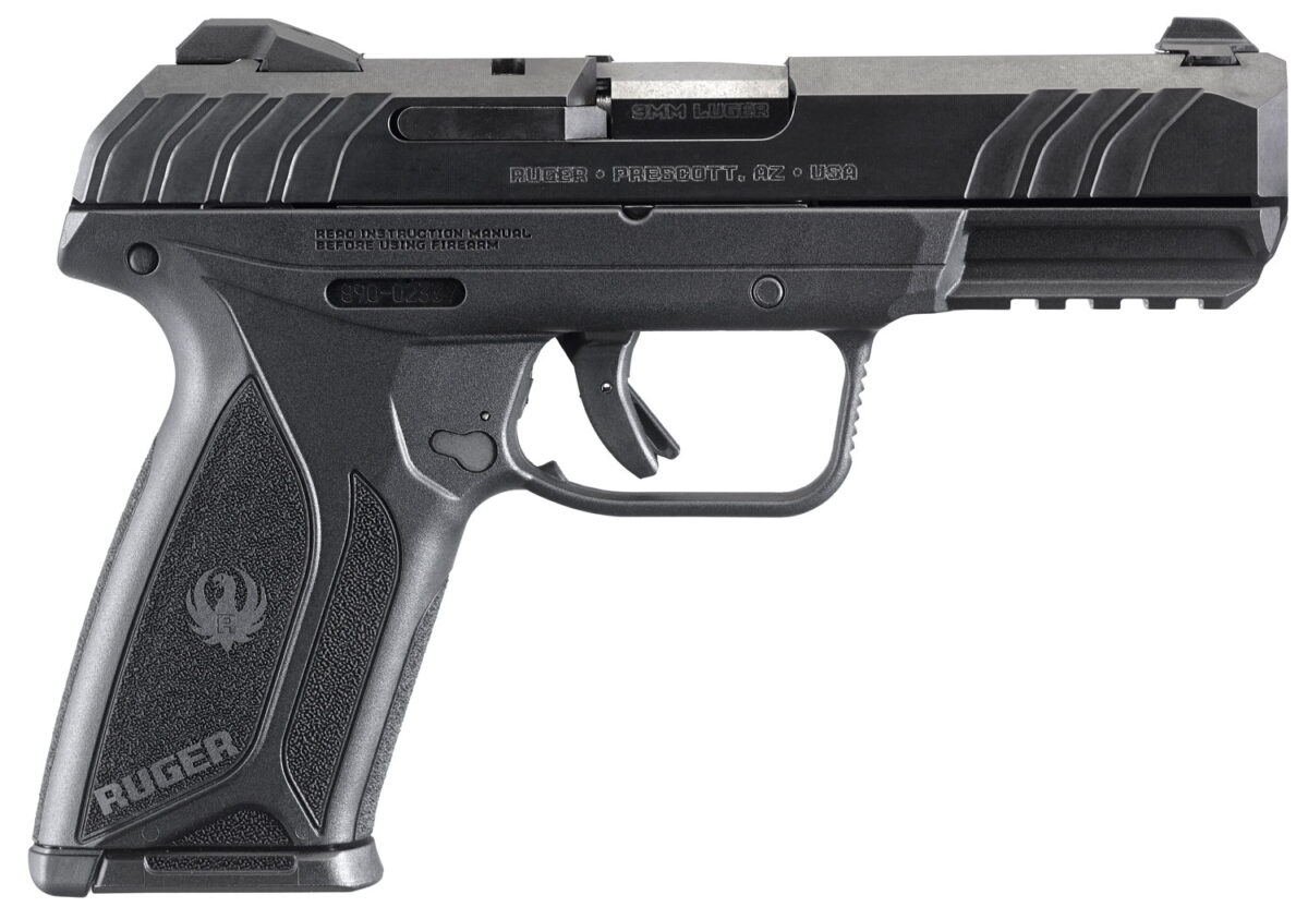 Ruger 3810 Security-9 9mm Luger 15+1 4" Black Steel Barrel, Black Oxide Serrated Steel Slide, Black Polymer Frame w/Picatinny Rail, Black Polymer Grip 1 54111
