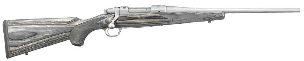 Ruger 17108 Hawkeye Compact Compact 243 Win 4+1 16.50" Matte Stainless Steel Barrel, Integral Scope Mounts Stainless Steel Receiver, Black Fixed Laminate Stock 1 57310