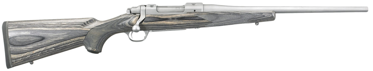 Ruger 17111 Hawkeye Compact Compact 7mm-08 Rem 4+1 16.50" Matte Stainless Steel Barrel, Integral Scope Mounts Stainless Steel Receiver, Black Fixed Laminate Stock 1 57311