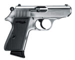 Walther Arms 5030320 PPK/S 22 LR 10+1 3.30" Steel/Threaded Barrel, Nickel Serrated/Steel Slide, Stainless Zinc Alloy Frame w/Beavertail, Black Checkered Polymer Grips 2 84631