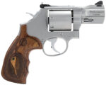 Smith & Wesson 170346 Performance Center Model 686 38 S&W Spl +P, 357 Mag 7rd 2.50" Stainless Steel Barrel, Unfluted Cylinder, Matte Silver Stainless Steel Frame with Wood Grip Includes Moon Clips 2 90970