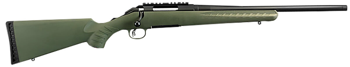 Ruger 6974 American Predator Full Size 308 Win 4+1 18" Matte Black Threaded Barrel, Matte Black Steel Receiver w/Picatinny Rail, Moss Green Fixed Synthetic Stock 1 93390