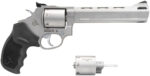 Taurus 2-692069 692 9mm Luger, 38 Special +P or 357 Mag Caliber with 6.50" Vent Rib Barrel, 7rd Capacity Cylinder, Overall Matte Finish Stainless Steel & Black Ribber Grip Includes 2 Cylinders 2 100194