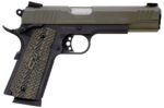 Taurus 1191101MGVZ 1911 45 ACP 8+1 5" Barrel, Matte Black Finish Beavertail Frame, Serrated Mil-Spec Green Cerakote Slide & Brown VZ Operator II Grip 2 106116
