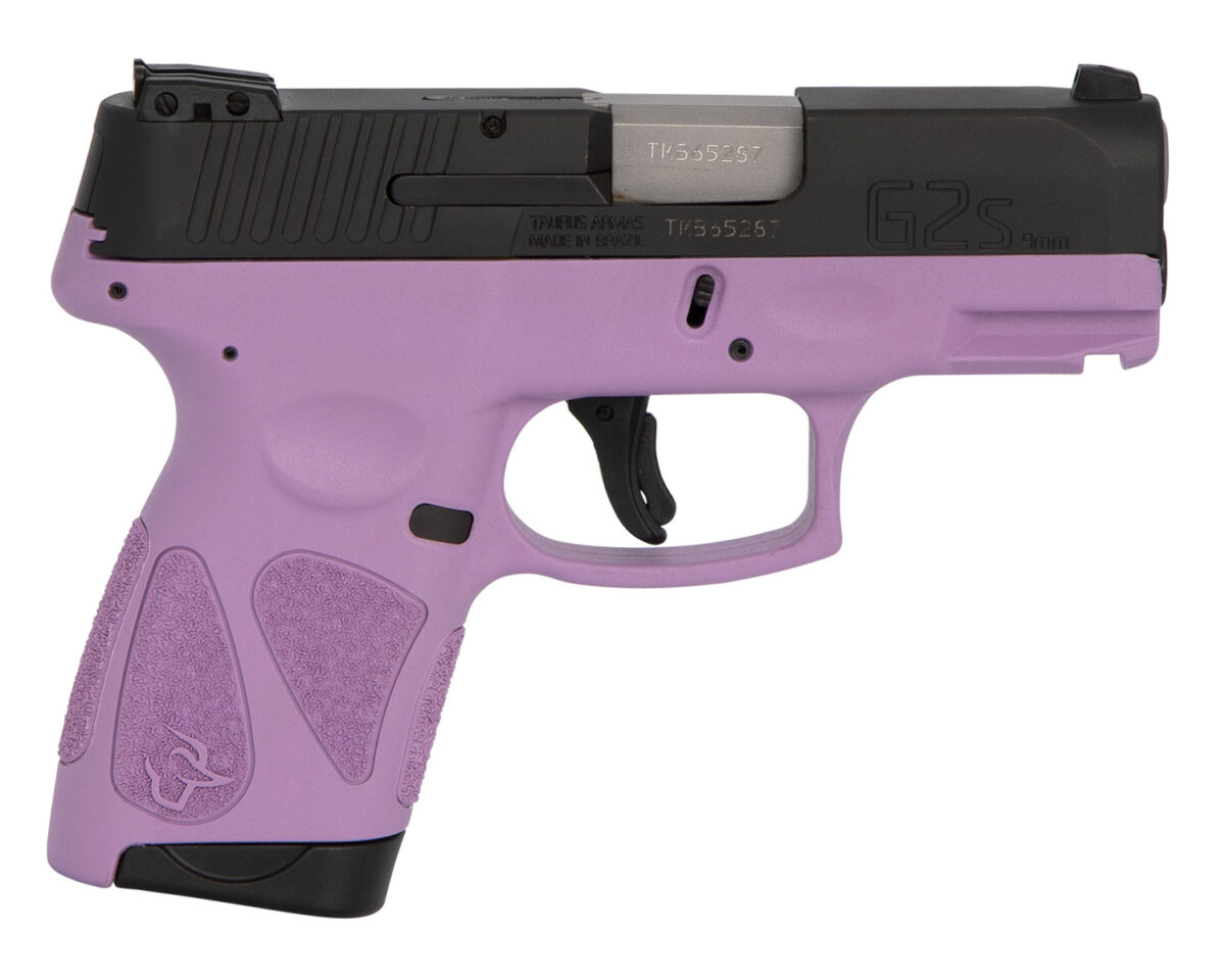 Taurus 1G2S931LP G2S Compact Frame 9mm Luger 7+1 3.26" Matte Stainless Steel Barrel, Matte Black Serrated Alloy Steel Slide, Light Purple Polymer Frame w/Picatinny Rail & Polymer Grip, Right Hand 1 112683