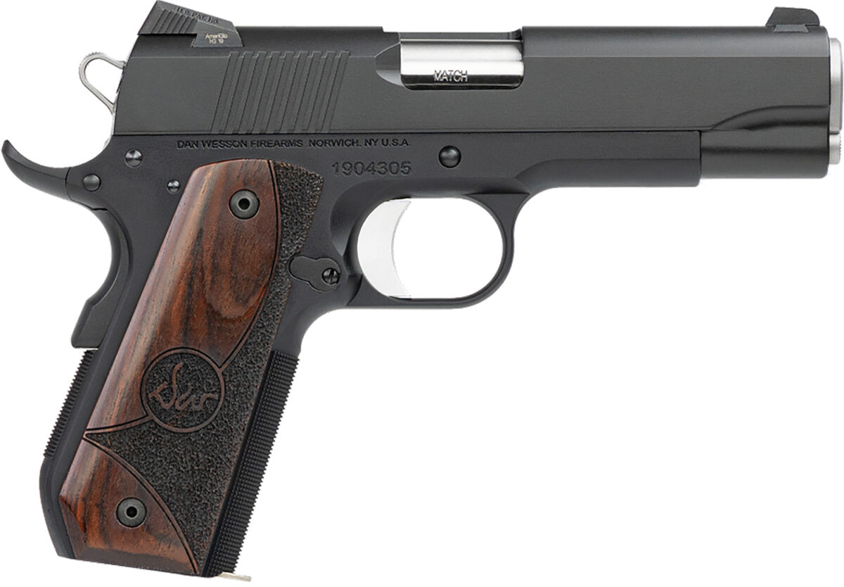 Dan Wesson 01838 Guardian 38 Super 9+1 4.25" Stainless Steel Barrel, Black Duty Serrated Stainless Steel Slide, Black Aluminum Frame w/Beavertail, Wood Grip, Ambidextrous 1 119312