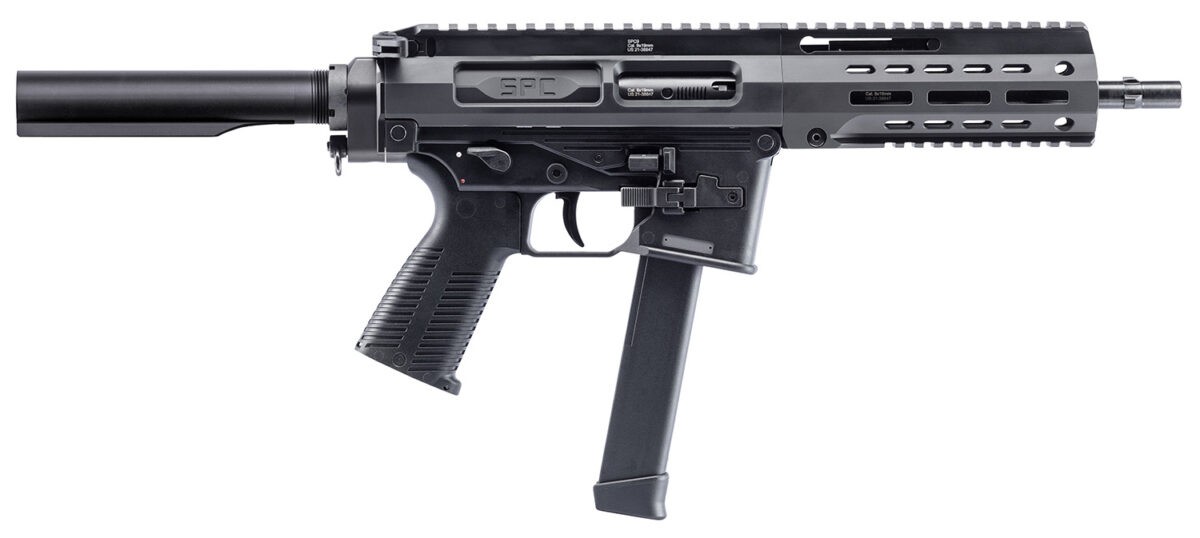 B&T Firearms 500003AB SPC9 9mm Luger 33+1 9.10", Black, Buffer Tube Stock, Polymer Grip (OEM Mag) 1 148946