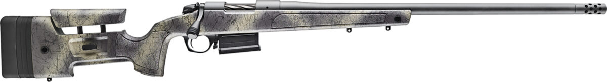 Bergara Rifles B14LM3613 B-14 Wilderness HMR 7mm PRC 5+1 24" Threaded, Sniper Gray Cerakote Barrel/Rec, Adj. SoftTouch Woodland Camo Stock with Mini-Chassis, Omni Muzzle Brake 1 158470