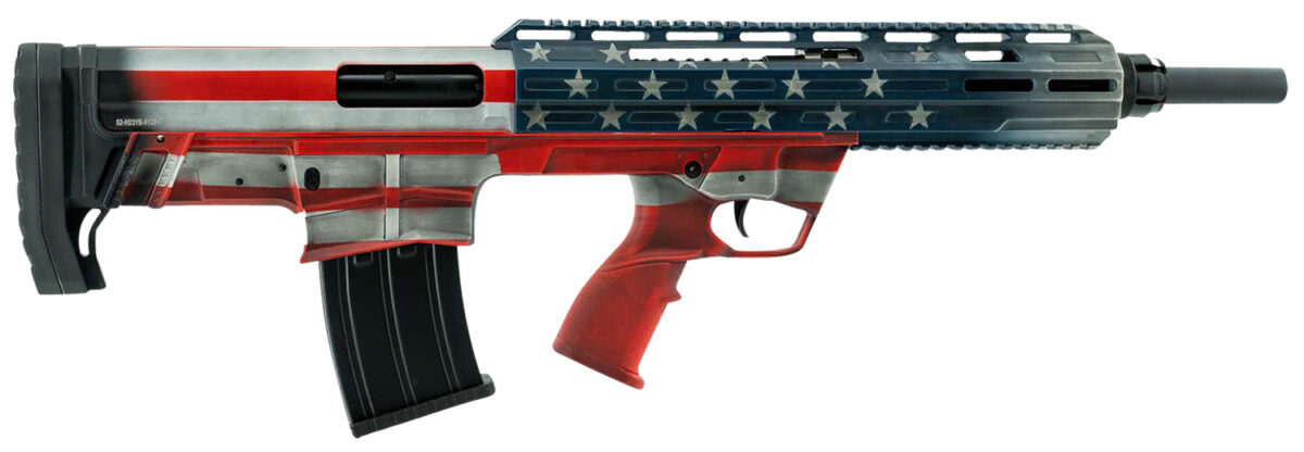 Tokarev USA 21000164 TBP Bullpup 12 Gauge Semi-Auto 3" 5+1 18.50" Black Steel Barrel, American Flag Picatinny Rail Receiver, American Flag Adjustable Synthetic Stock 1 158866