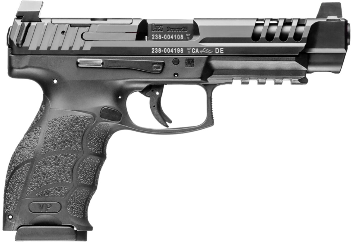 HK 81001159 VP9L SCS 9mm Luger 15+1 5" Black Polygonal Rifled Barrel, Long/Lightening Cuts/Optic Cut SCS Steel Slide, Polymer Frame w/Picatinny Rail, Black Interchangeable Backstrap Grip 1 172681