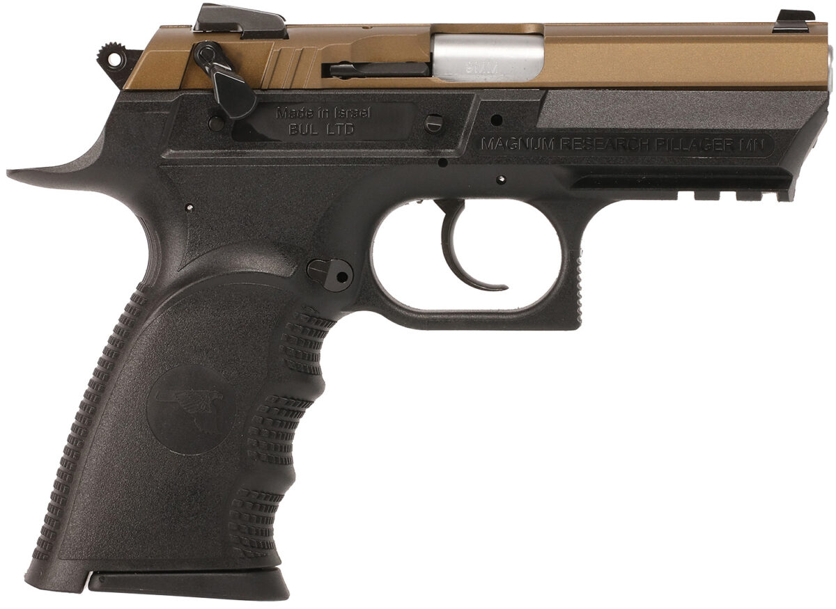 Magnum Research BE99153RSLBB Baby Eagle III 9mm 15+1 3.85" Burnt Bronze Carbon Steel Slide Black Textured 1 173275
