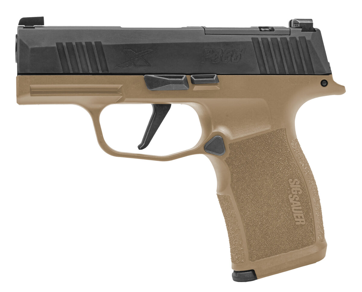 Sig Sauer 365X9CTXR3P P365X Micro-Compact Frame 9mm Luger 12+1 3.10" Steel Barrel, Optic Ready/Serrated Slide, Coyote Tan Stainless Steel Frame w/Accessory Rail, Polymer Grip 1 183883