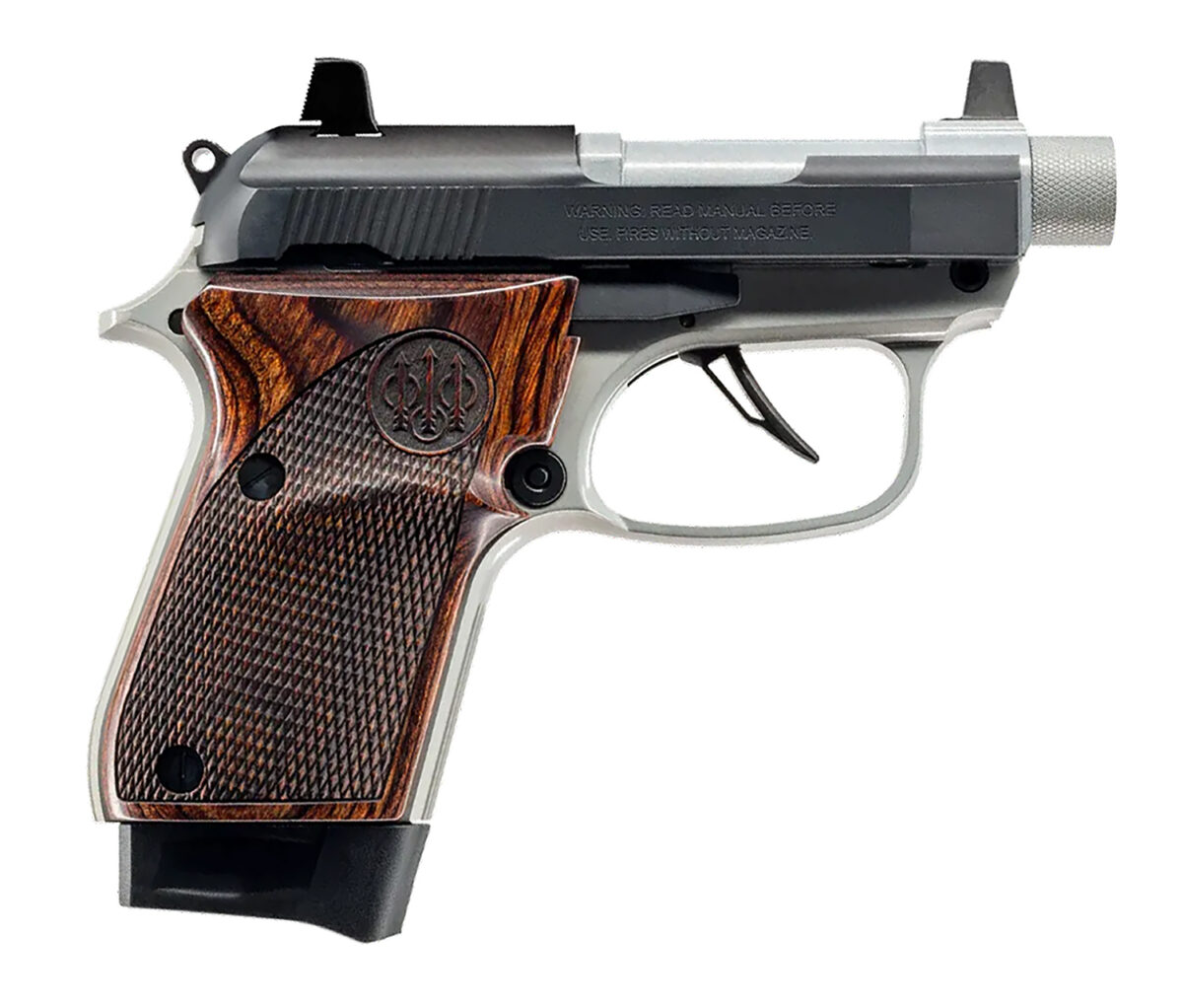 Beretta USA J30X32R8M1 30X Get Home Bag Micro-Compact Frame 32 ACP 8+1 2.90" Inox Barrel, Black Carbon Steel Serrated Slide, Inox Aluminum Frame, Textured Wood Grip 1 184172