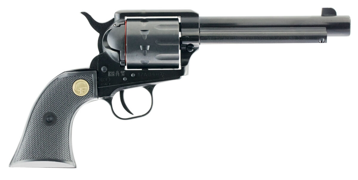 Chiappa Firearms CF340160D SAA 1873 Medium Frame 22 LR/22 WMR 10 Shot, 5.50" Blued Steel Barrel, Blued Steel Frame, Blued Cylinder, Black Polymer Grip, Exposed Hammer 1 88308