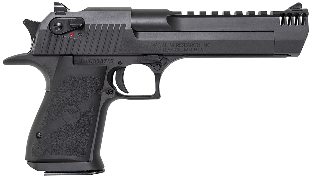 Magnum Research DE357IMB Desert Eagle Mark XIX 357 Mag 6" with Muzzle Brake 9+1 Matte Black Carbon Steel Frame & Slide Black Rubber Grip 1 95610