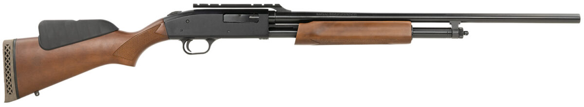 Mossberg 54233 500 20 Gauge 5+1 24" Fully Rifled Cantilever Barrel, Blued Barrel/Receiver, Wood Dual Comb Stock, Integral Scope Base, Manual Safety 1 149781