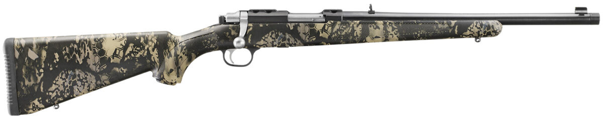 Ruger 7427 77/44 44 Rem Mag 4+1 16.60" Blued Threaded Barrel, Blued Alloy Steel Receiver w/Integral Scope Mount, Kryptek Obskura Nox Camo Synthetic Stock 1 184797