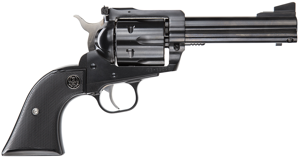 Ruger 0446 Blackhawk Convertible 45 ACP/45 Colt (Long Colt) 6rd 4.63" Blued Alloy Steel Barrel, Cylinder & Frame, Black Checkered Rubber Grip, Transfer Bar Safety, Exposed Hammer 1 70175