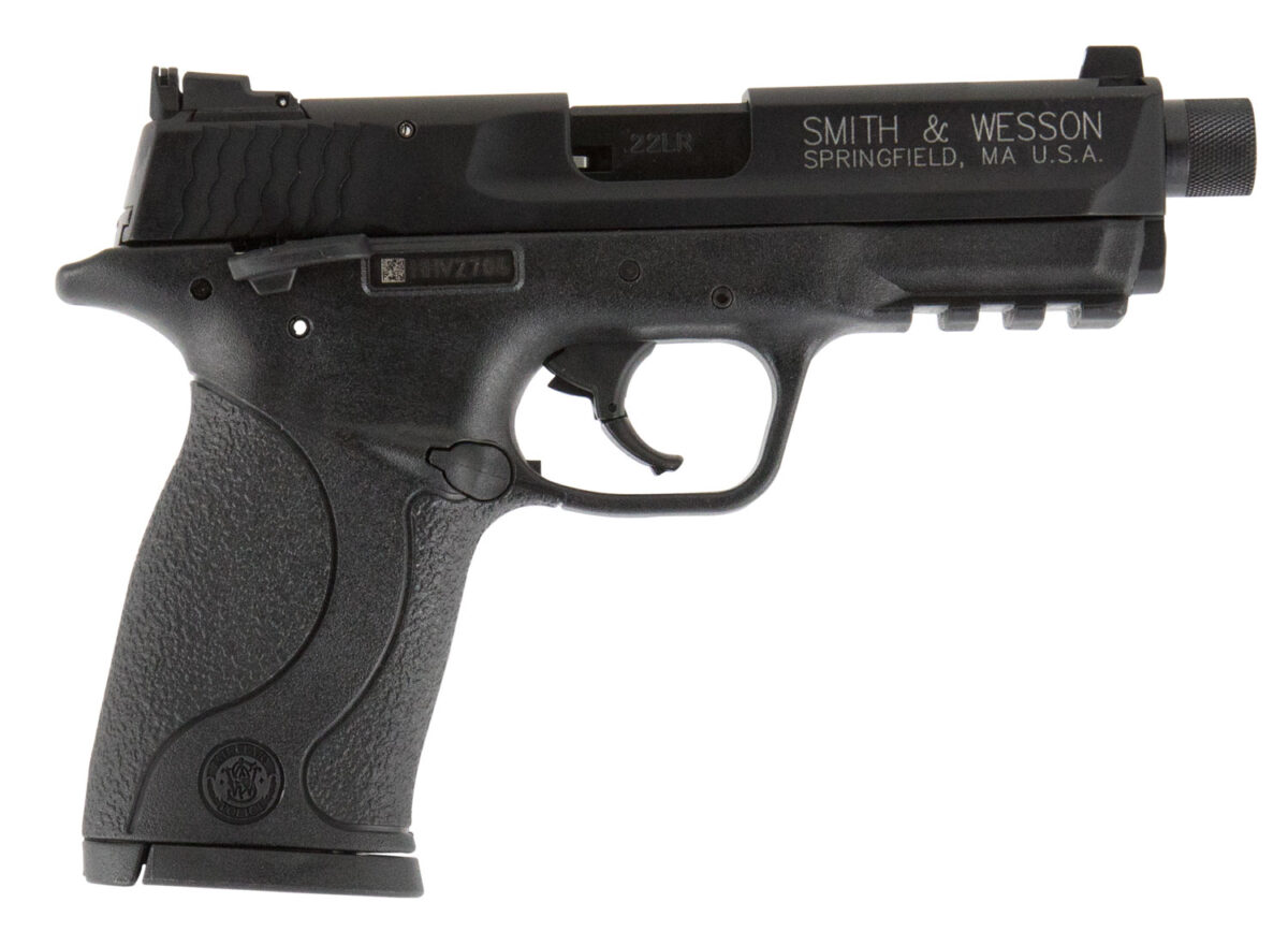 Smith & Wesson 10199 M&P Compact 22 LR 3.50" Threaded Barrel 10+1, Black Polymer Frame With Picatinny Acc. Rail, Black Armornite Aluminum Slide, Ambidextrous Manual Safety 1 99828