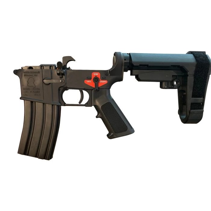 Franklin Armory BFSIII Equipped PISTOL Complete AR15 Lower Receiver - Black | Installed AR-ESSENTIALS Binary Trigger | SBA3 Brace 1 00 30050 blk