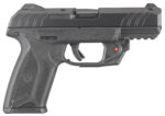 Ruger 3816 Security-9 9mm Luger 4" Barrel 15+1, Black Polymer Frame With Picatinny Acc. Rail, Front Serrated Black Oxide Steel Slide, Manual Safety, Includes Viridian Red Laser 2 105557