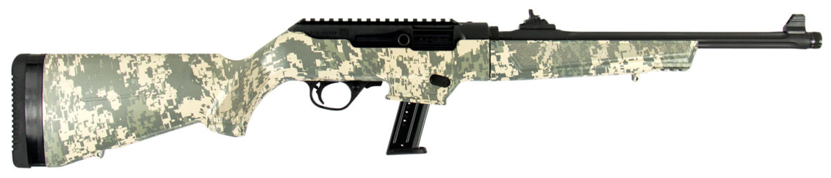 Ruger 19107 PC Carbine 9mm Luger 17+1 16.12" Threaded/Fluted Barrel, Type III Hard Coat Anodized Aluminum Alloy Receiver, Green Digital Camo Stock, Optics Ready 1 108132