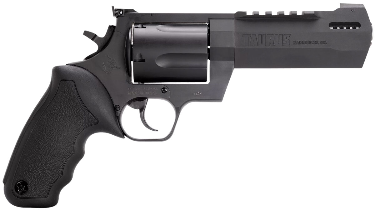 Taurus 2460051RH Raging Hunter 460 S&W Mag 5rd 5.12" Matte Black Barrel Matte Black Oxide Steel Cylinder & Frame Black Rubber with Integrated Cushion Insert Grip 1 131299