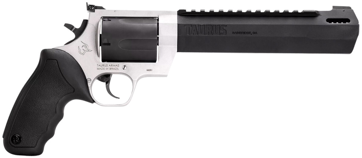 Taurus 2460085RH Raging Hunter 460 S&W Mag 5rd 8.37" Matte Black Oxide Cylinder & Barrel Matte Stainless Steel Frame Black Rubber with Integrated Cushion Insert Grip 1 131304