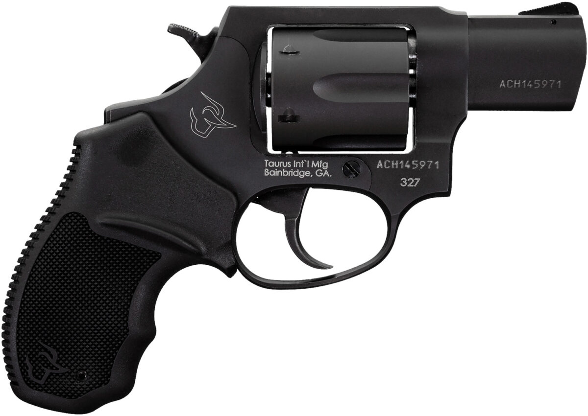 Taurus 232721 327 Small Frame 327 Federal Mag 6rd 2" Matte Black Carbon Steel Barrel, Cylinder & Frame, Black Finger Groove Rubber Grip, Hammer Safety 1 142149