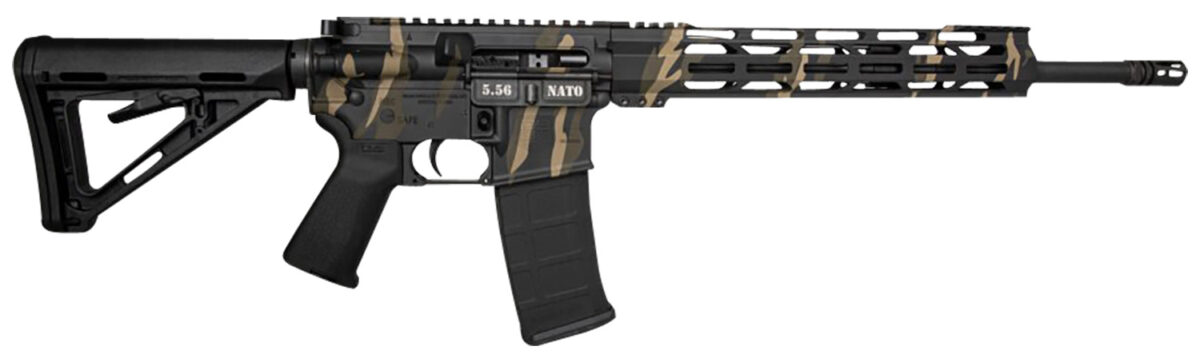 Diamondback DB1717K171 DB15 5.56x45mm NATO 30+1 16", Tiger Stripe Camo Rec, Black Magpul Carbine Stock & Grip 1 150386