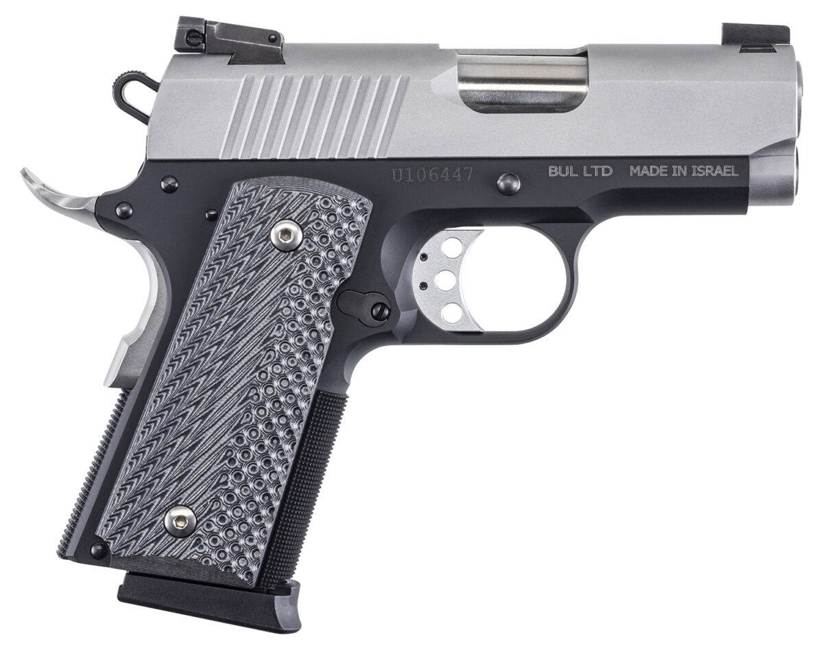 Magnum Research DE1911UTT Desert Eagle 1911 U 45 ACP 6+1 3" Stainless Serrated Slide, Two-Tone w/Black Finish Aluminum Frame w/Beavertail, Black/Gray G10 Grips 1 150472