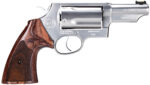 Taurus 2441EX039 Judge Executive Grade Medium Frame 45 Colt (LC) 410 Gauge 5rd 3" Hand Polished Satin Stainless Steel Barrel, Hand Polished Satin Stainless Steel Cylinder & Frame, Wood Grip 2 150915