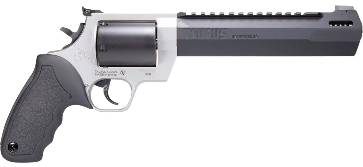 Taurus 2500085RH Raging Hunter Large Frame 500 S&W Mag 5rd 8.38" Matte Black Ported/Target Crown Barrel, Matte Black Oxide Cylinder, Matte Stainless Steel Frame, Black Rubber Grip 1 150921