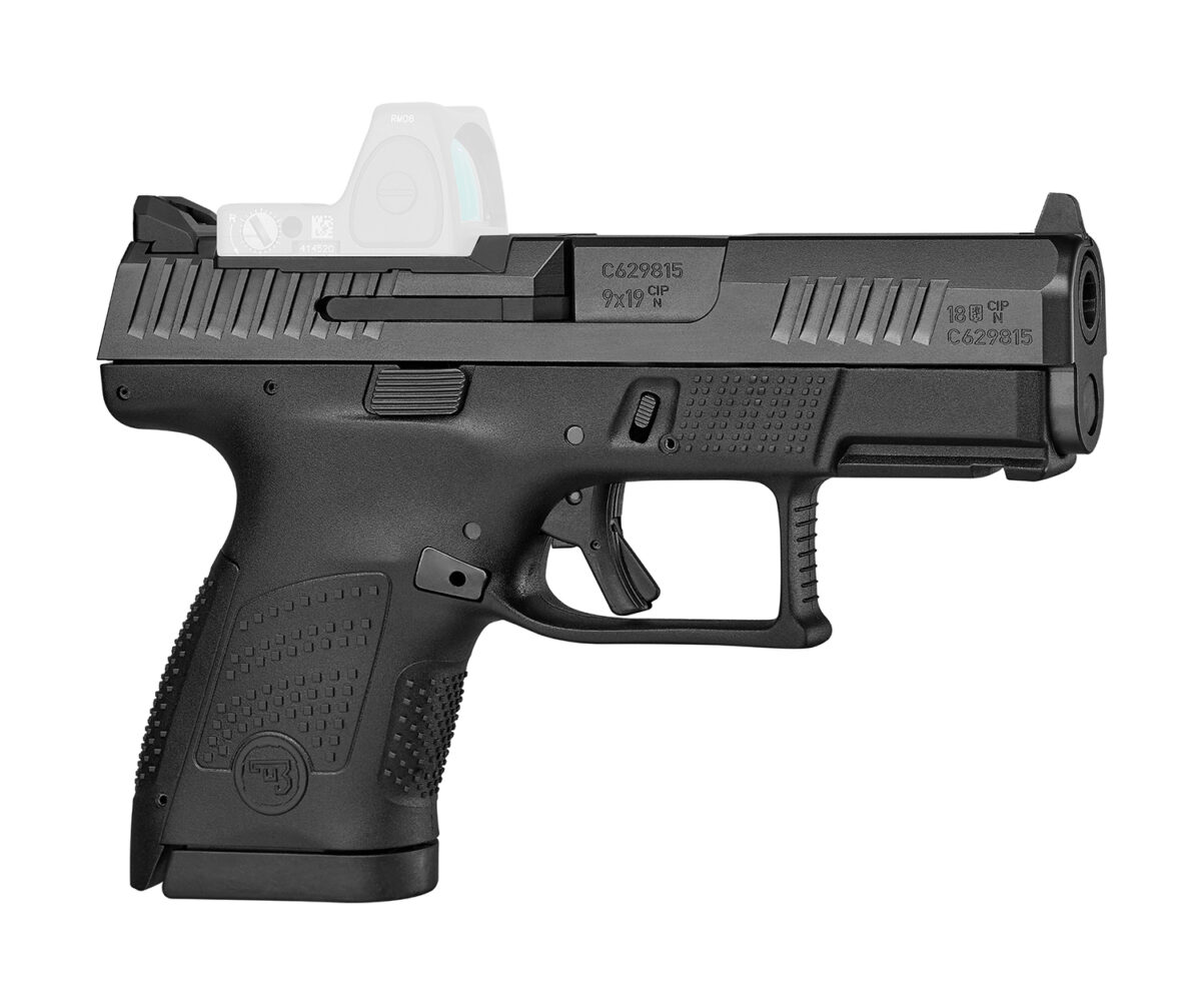 CZ-USA 91568 P-10 S Sub-Compact Frame 9mm Luger 12+1 3.50" Black Steel Barrel, Black Nitride Optic Ready/Serrated Steel Slide, Black Polymer Frame w/Picatinny Rail 1 162004