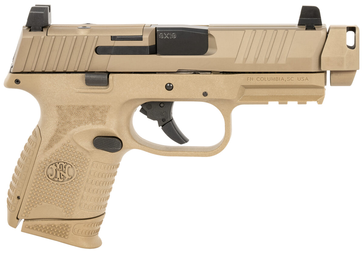 FN 66101795 509C MRD Compact W/ Compensator Frame 9mm Luger 10+1 Black Flat Dark Earth PVD Flat Dark Earth 1 162152